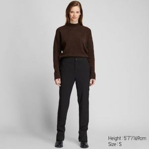 Navy Uniqlo Warm Lined Slim Fit Pants